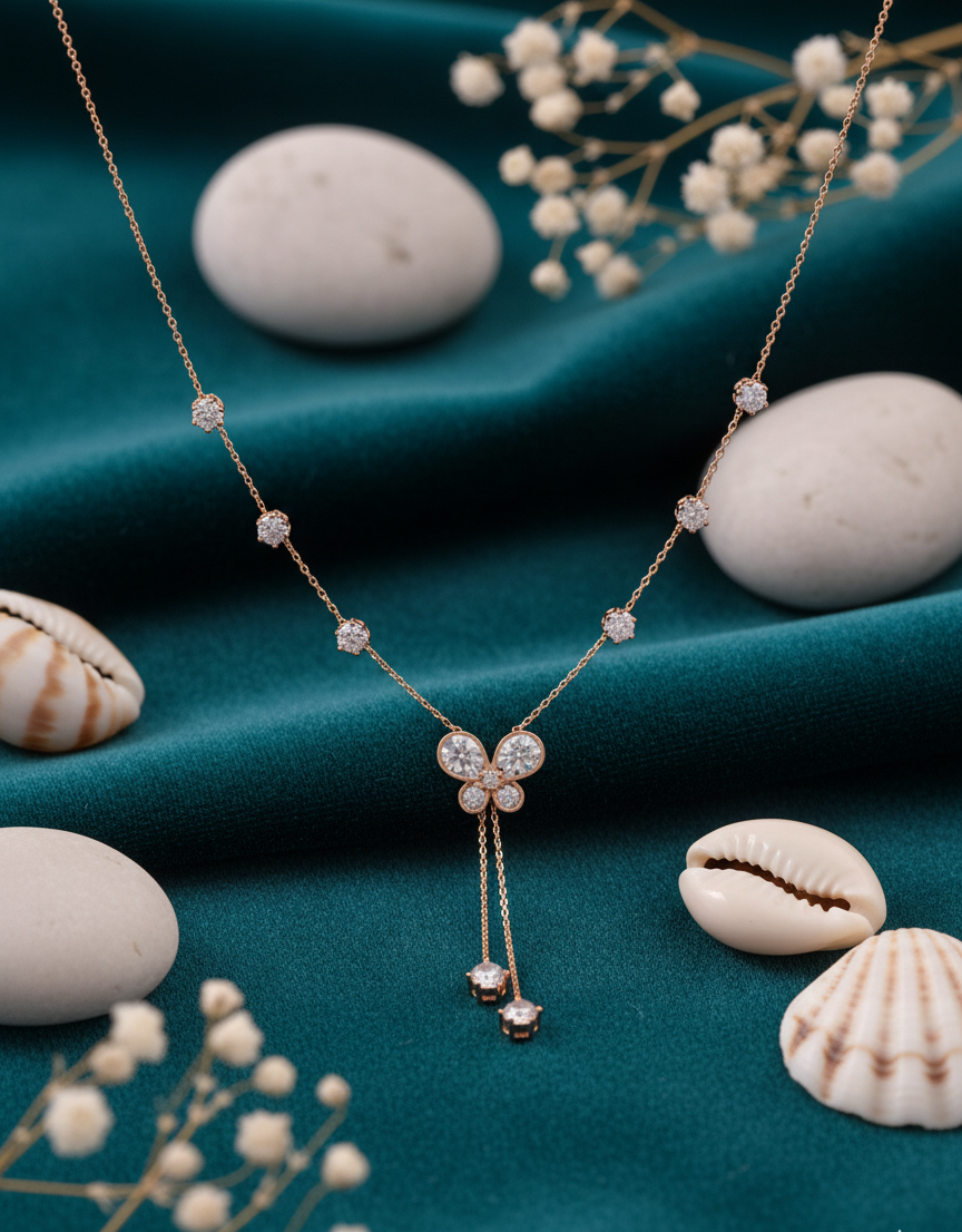 Fluttering Dewdrop Necklace