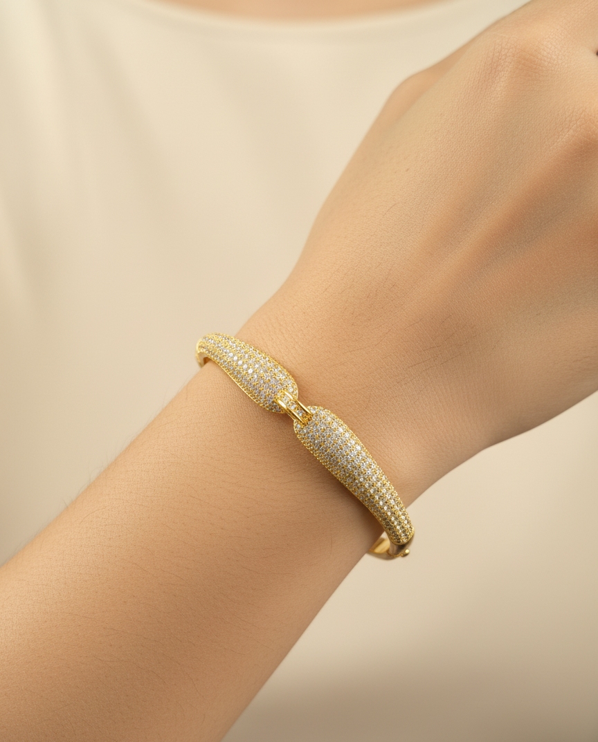 Radiant Crystal Halo Bracelet