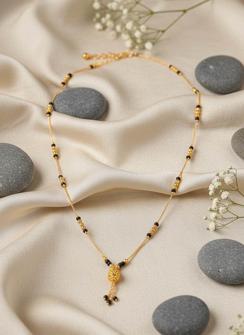Classic Beaded Gold-Plated Mangalsutra