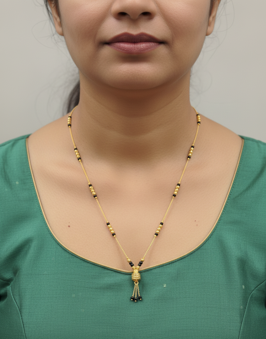 Classic Beaded Gold-Plated Mangalsutra