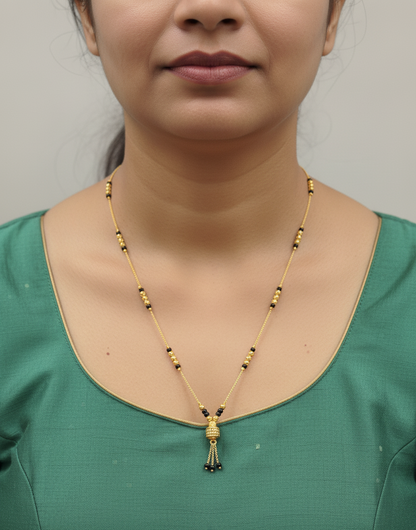 Classic Beaded Gold-Plated Mangalsutra
