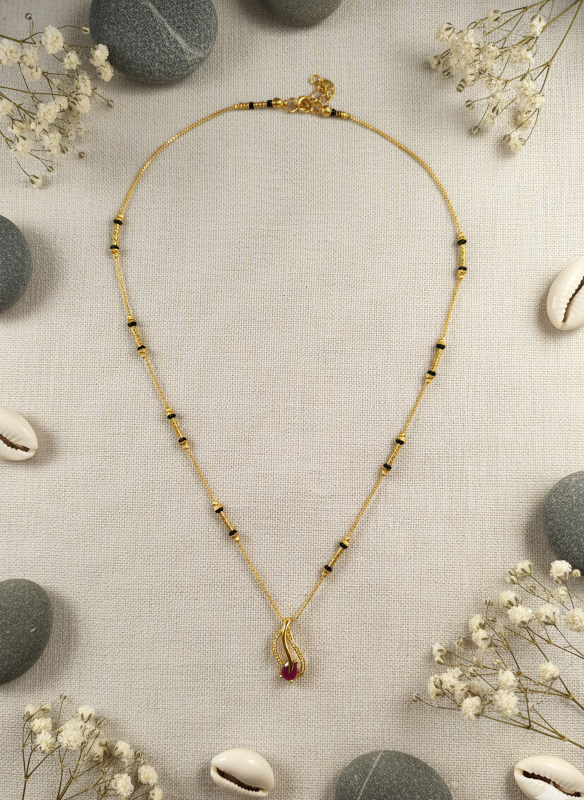 Ruby Dewdrop Mangalsutra