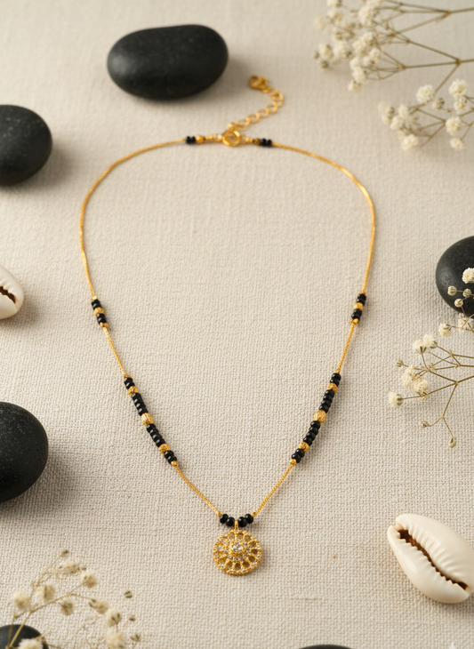 Sunburst Charm Mangalsutra