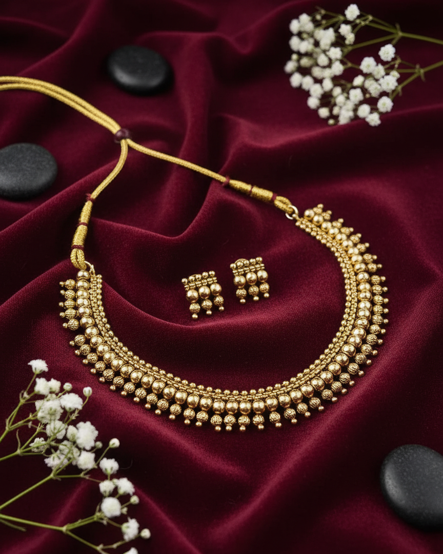 Golden Berry Choker Set