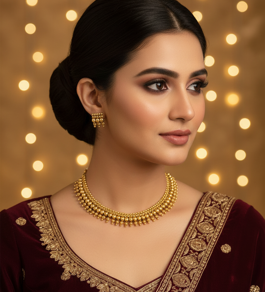 Golden Berry Choker Set