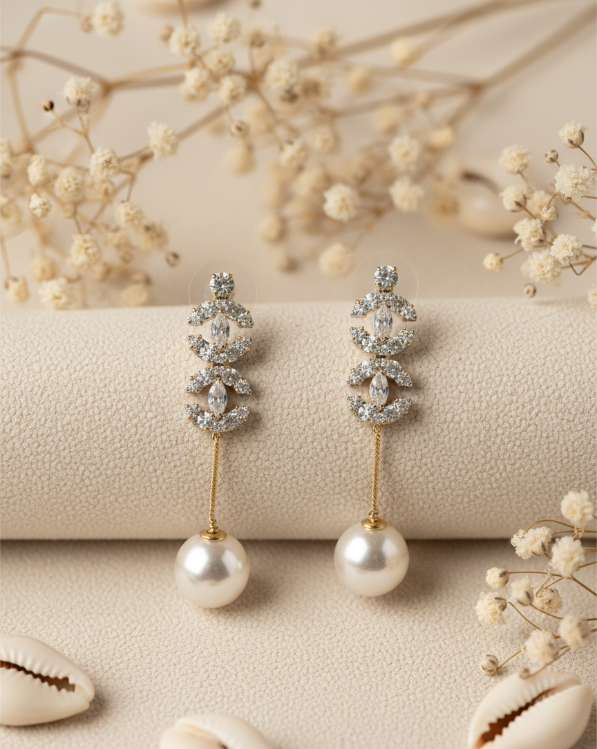 Dazzling Dewdrop Pearl Earrings