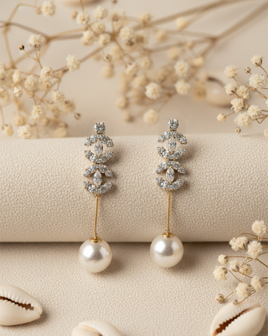 Dazzling Dewdrop Pearl Earrings