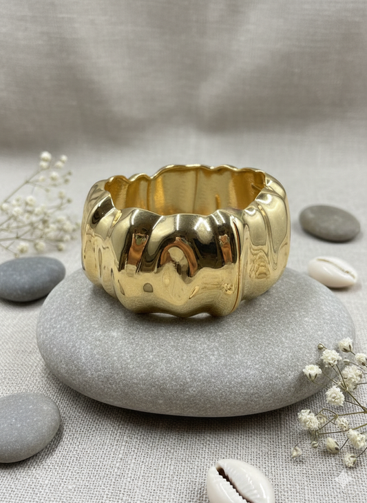 Sculpted Gold Bracelet