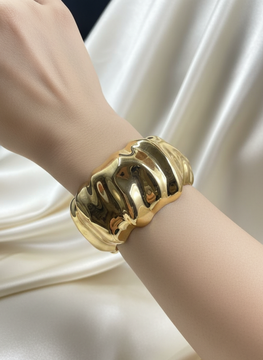 Sculpted Gold Bracelet