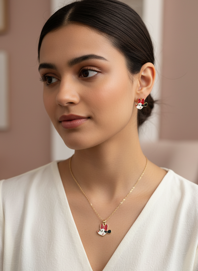 Minnie Chic Necklace & Earring Set