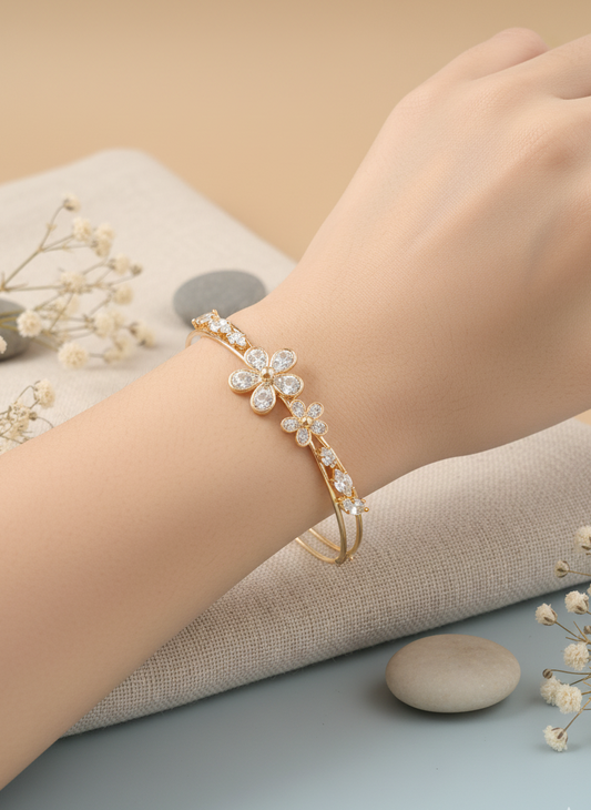Shimmering Bloom Bangle