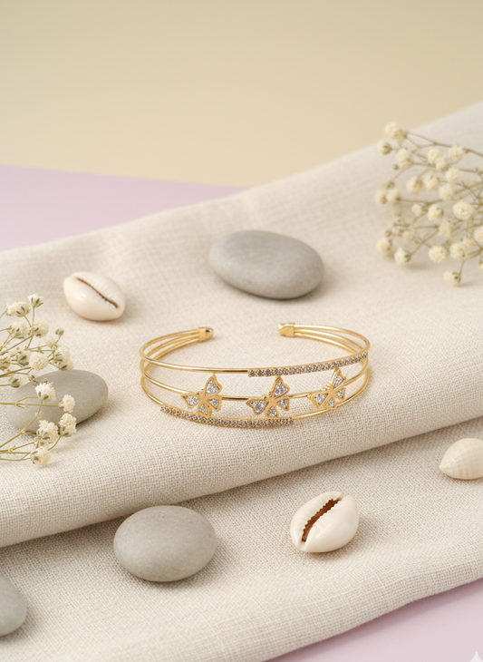 Glimmering Butterfly Bangle
