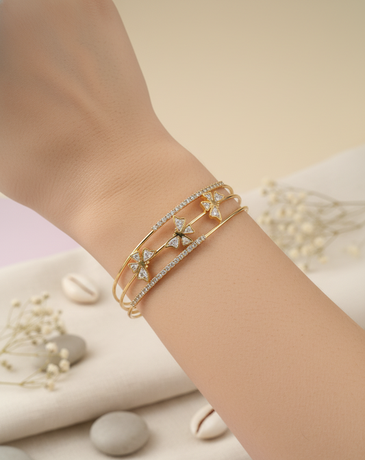 Glimmering Butterfly Bangle
