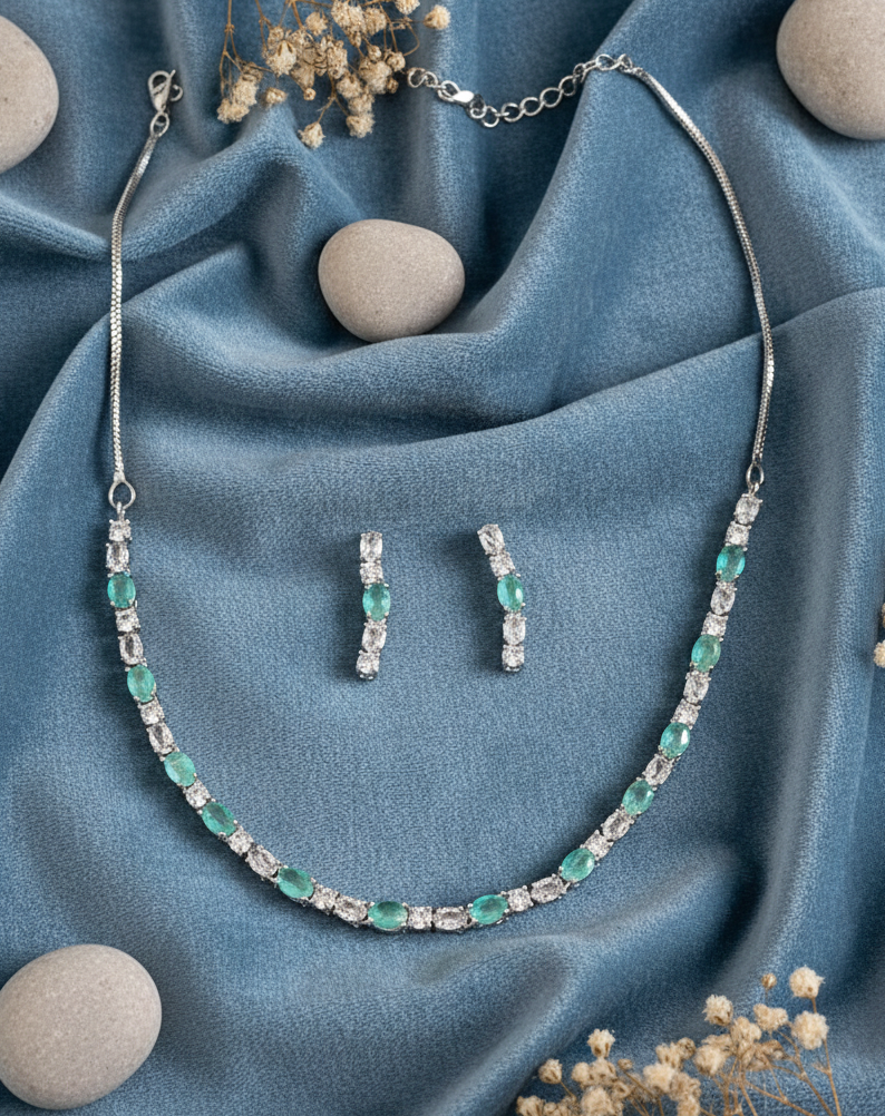 Amethyst American Diamond Illusion Necklace