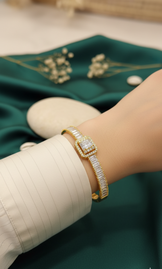 Radiant Embrace Diamond Cuff Bracelet