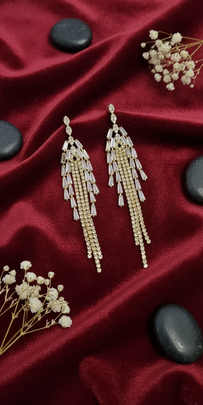 Silver Cascade Dangle Earrings