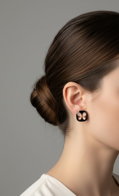 Emerald Butterfly Enchantment Stud
