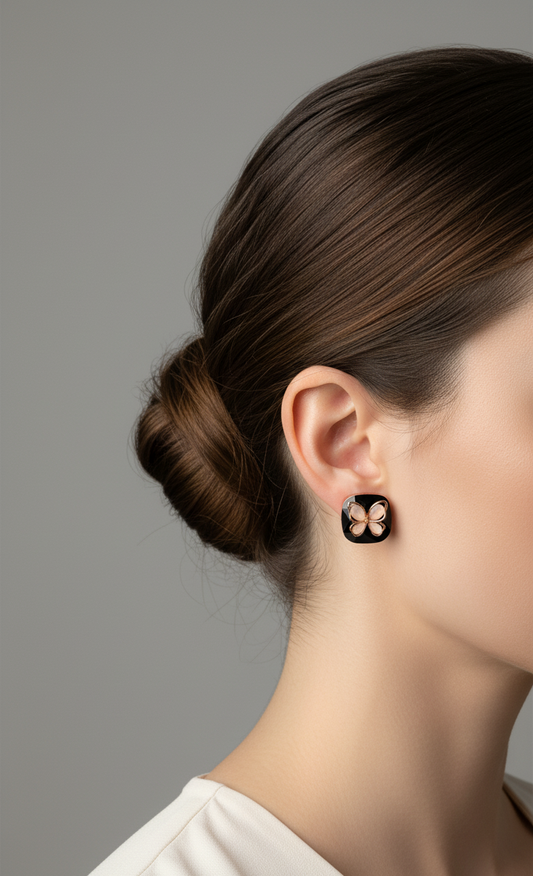 Emerald Butterfly Enchantment Stud