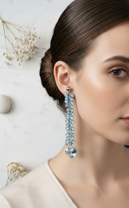 Iridescent Cascade Drop Earrings