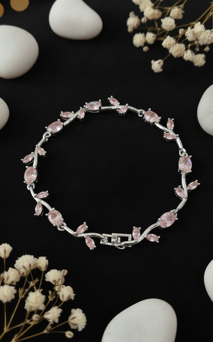 Silver-Toned Tulip Bracelet