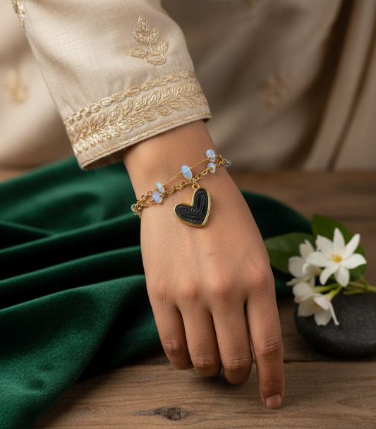 Ocean Heart Adjustable Bracelet