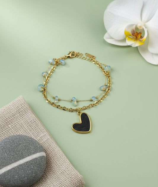 Ocean Heart Adjustable Bracelet