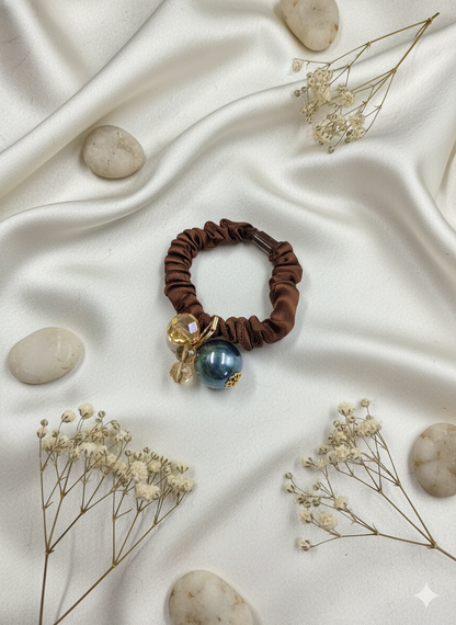 Elegant Beaded Scrunchie