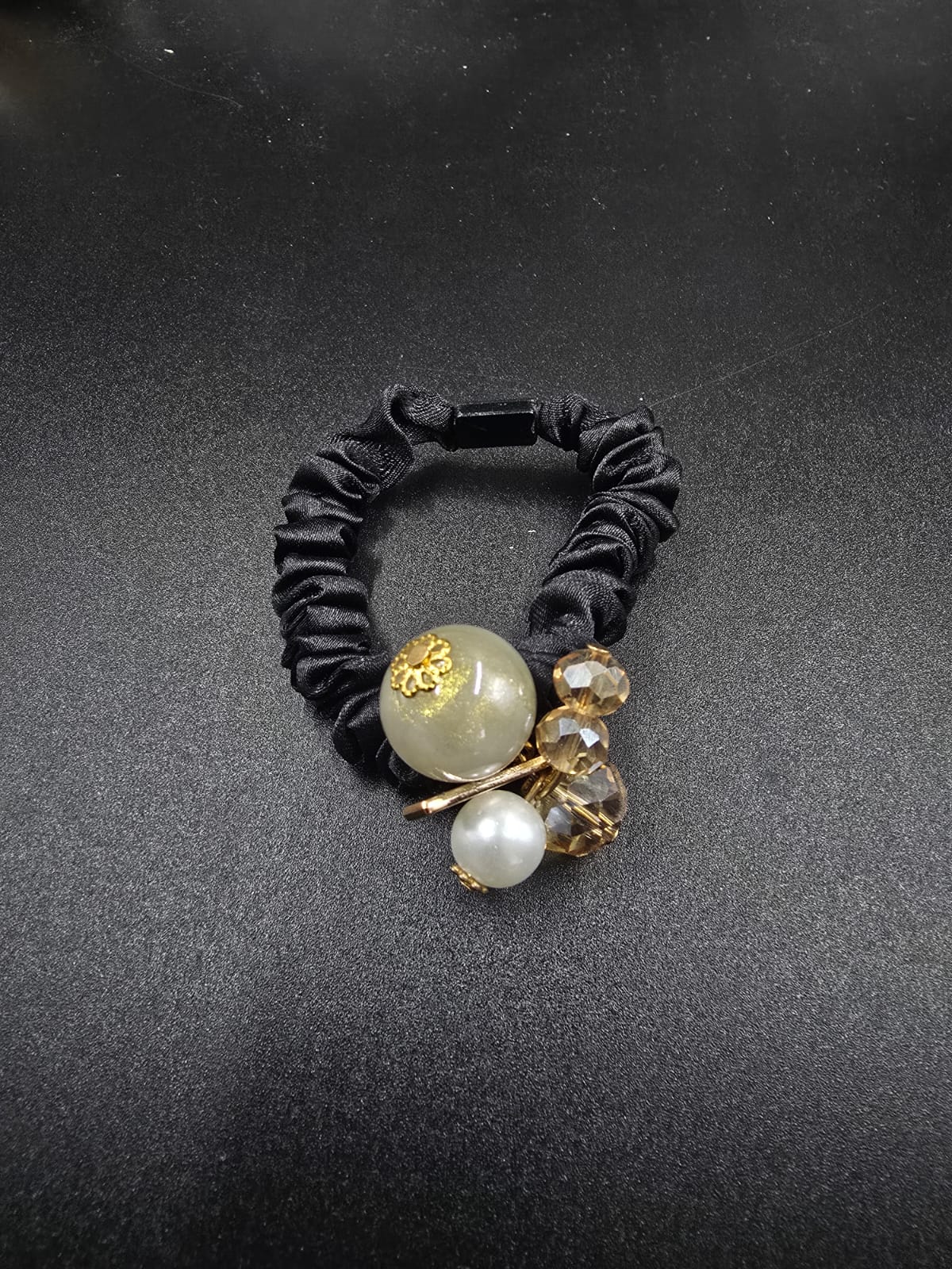 Elegant Beaded Scrunchie