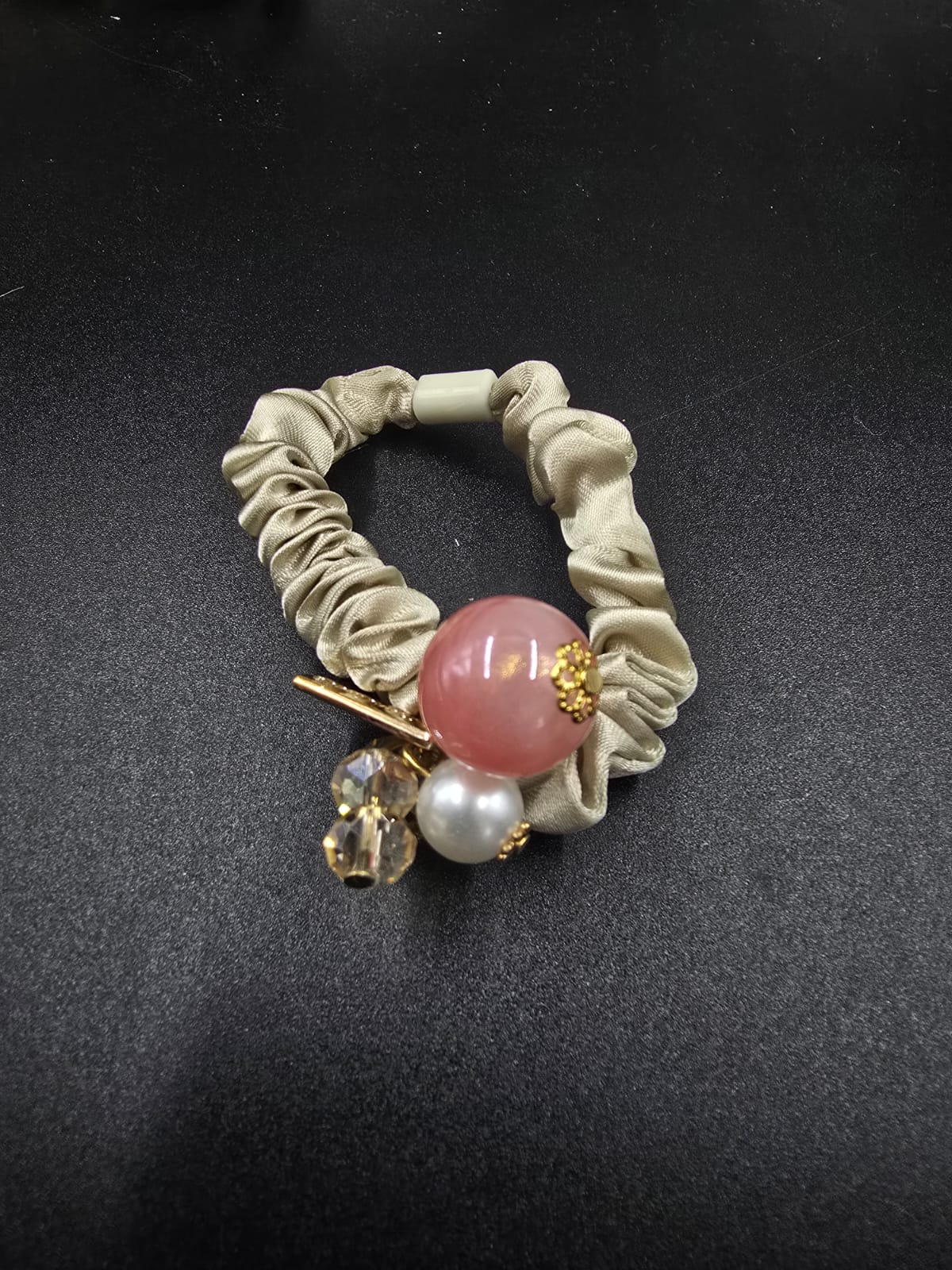 Elegant Beaded Scrunchie