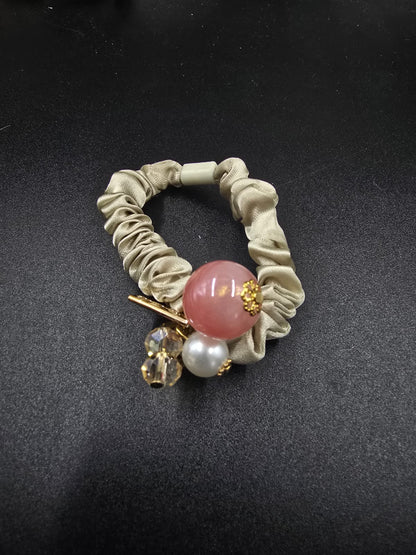 Elegant Beaded Scrunchie