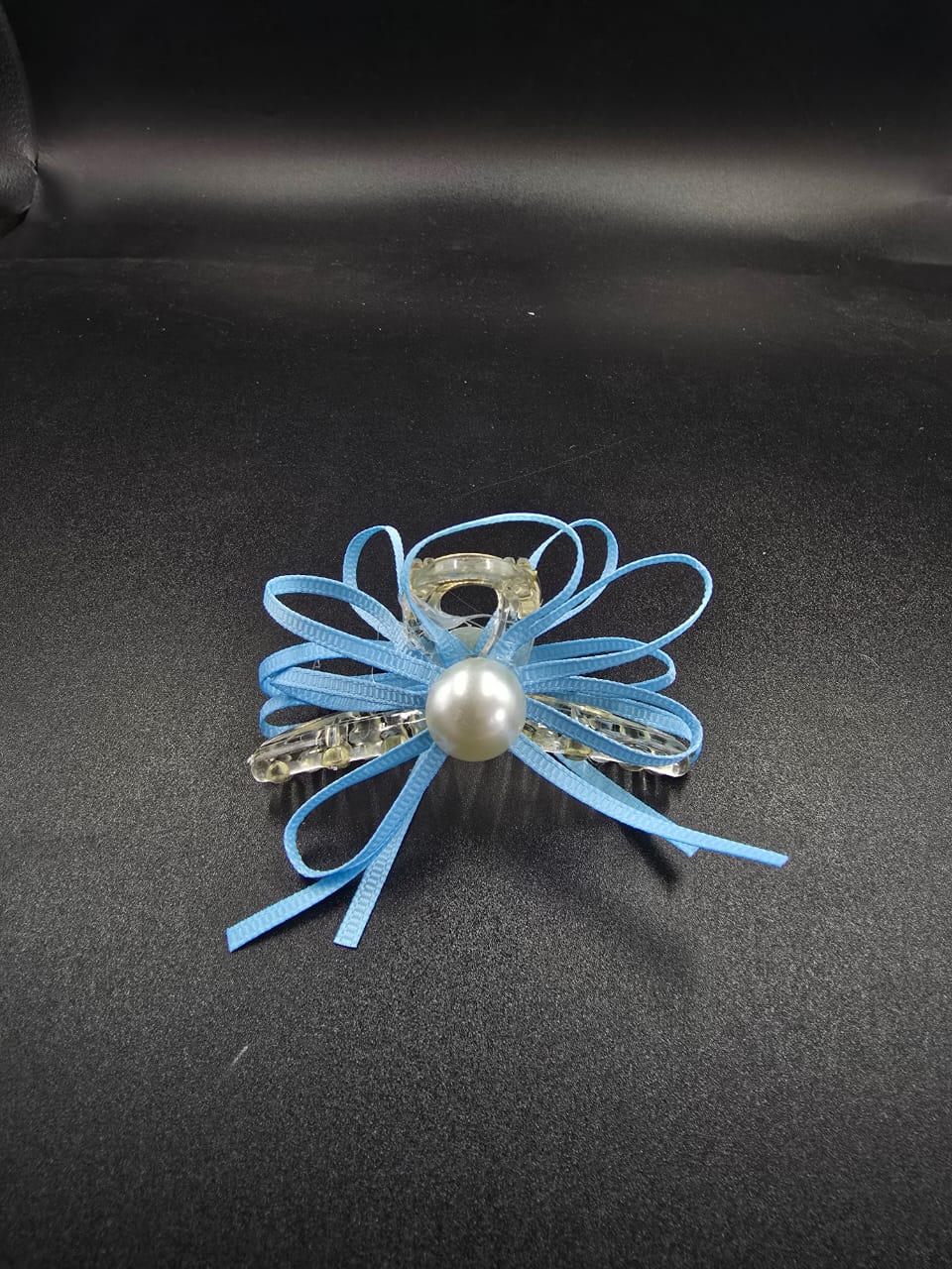 Ribbon & Pearl Blossom Hair Claw