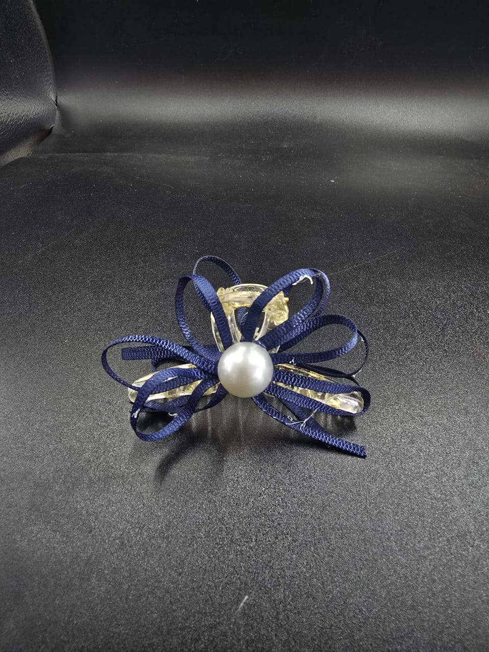 Ribbon & Pearl Blossom Hair Claw