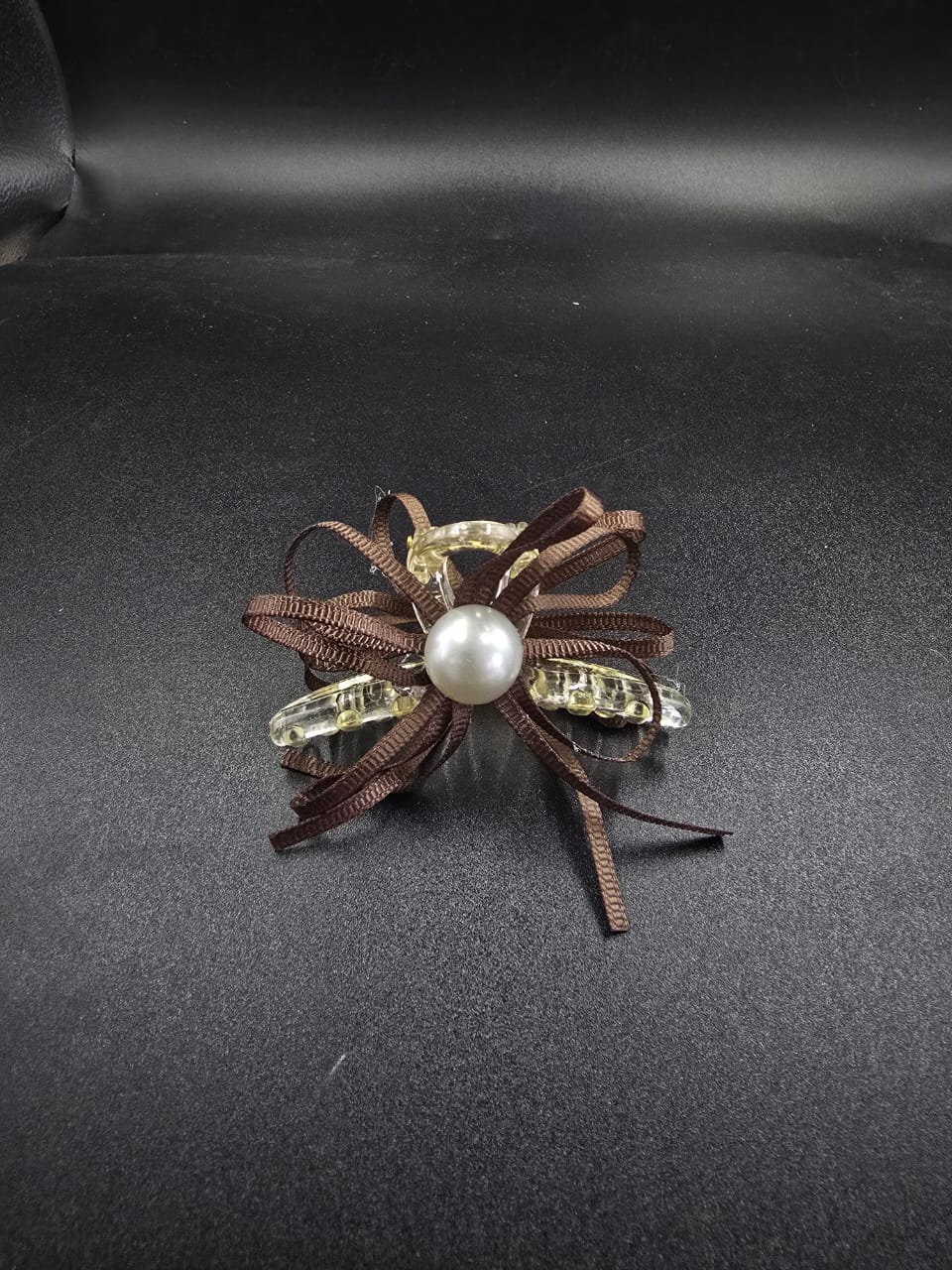 Ribbon & Pearl Blossom Hair Claw