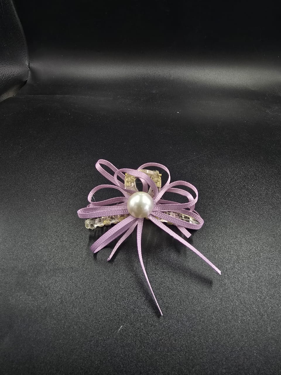 Ribbon & Pearl Blossom Hair Claw