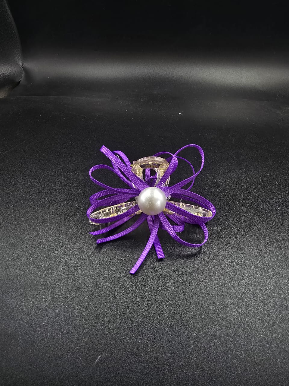 Ribbon & Pearl Blossom Hair Claw