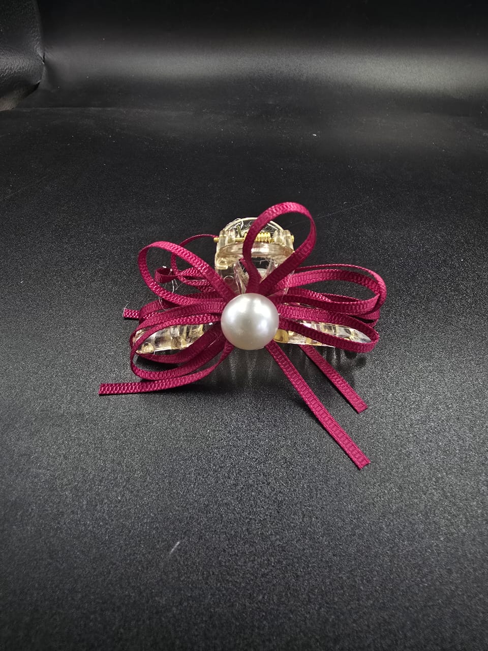 Ribbon & Pearl Blossom Hair Claw