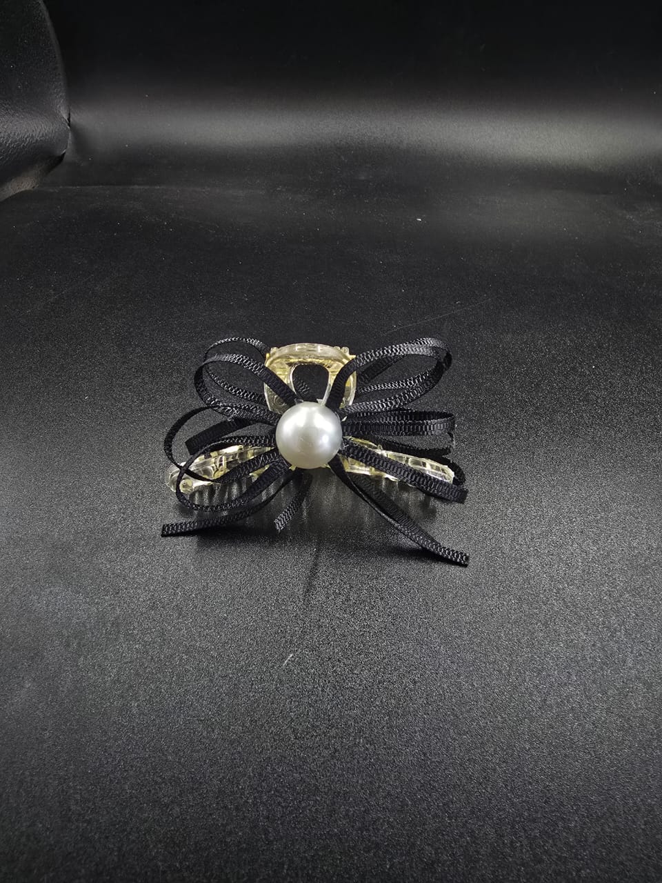 Ribbon & Pearl Blossom Hair Claw