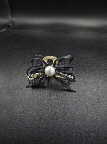 Ribbon & Pearl Blossom Hair Claw