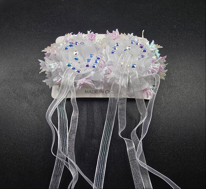 "Whimsical Snowdrop" Hair Clip (Pair)