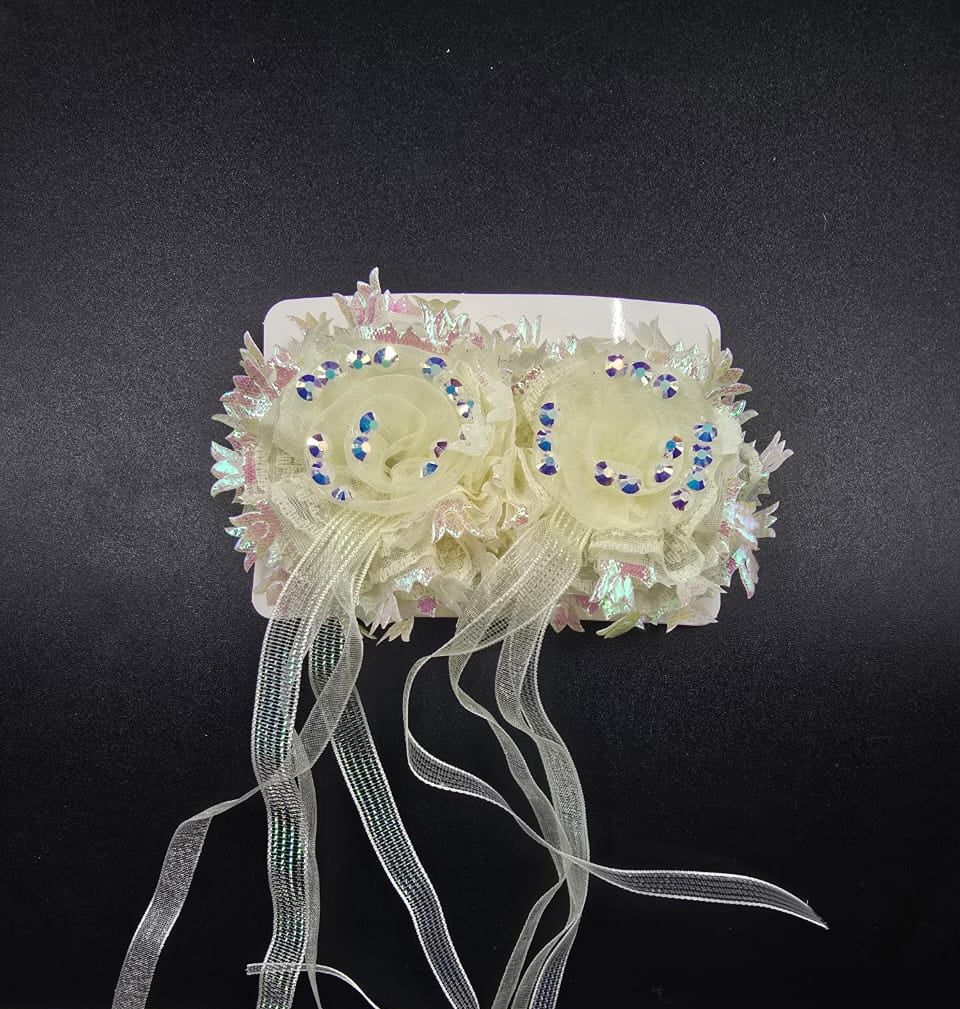 "Whimsical Snowdrop" Hair Clip (Pair)