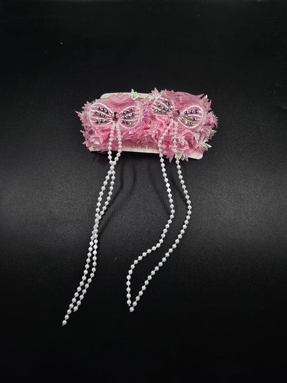 "Butterfly Whisper" Pearl Drop Hair Clip