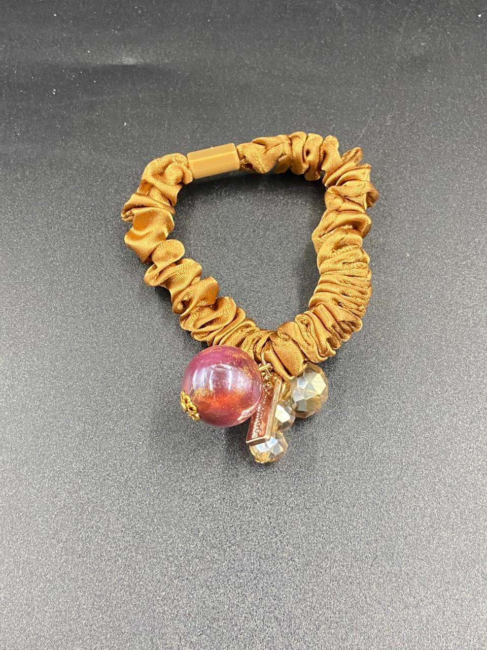 Elegant Beaded Scrunchie