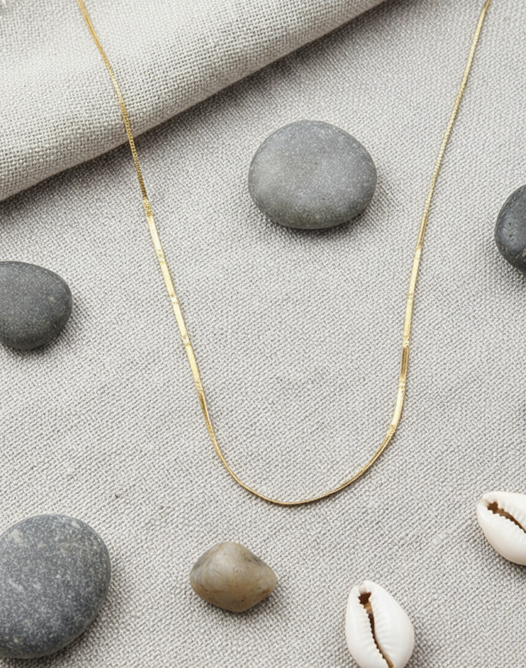 Classic Gold-Tone Flat Chain